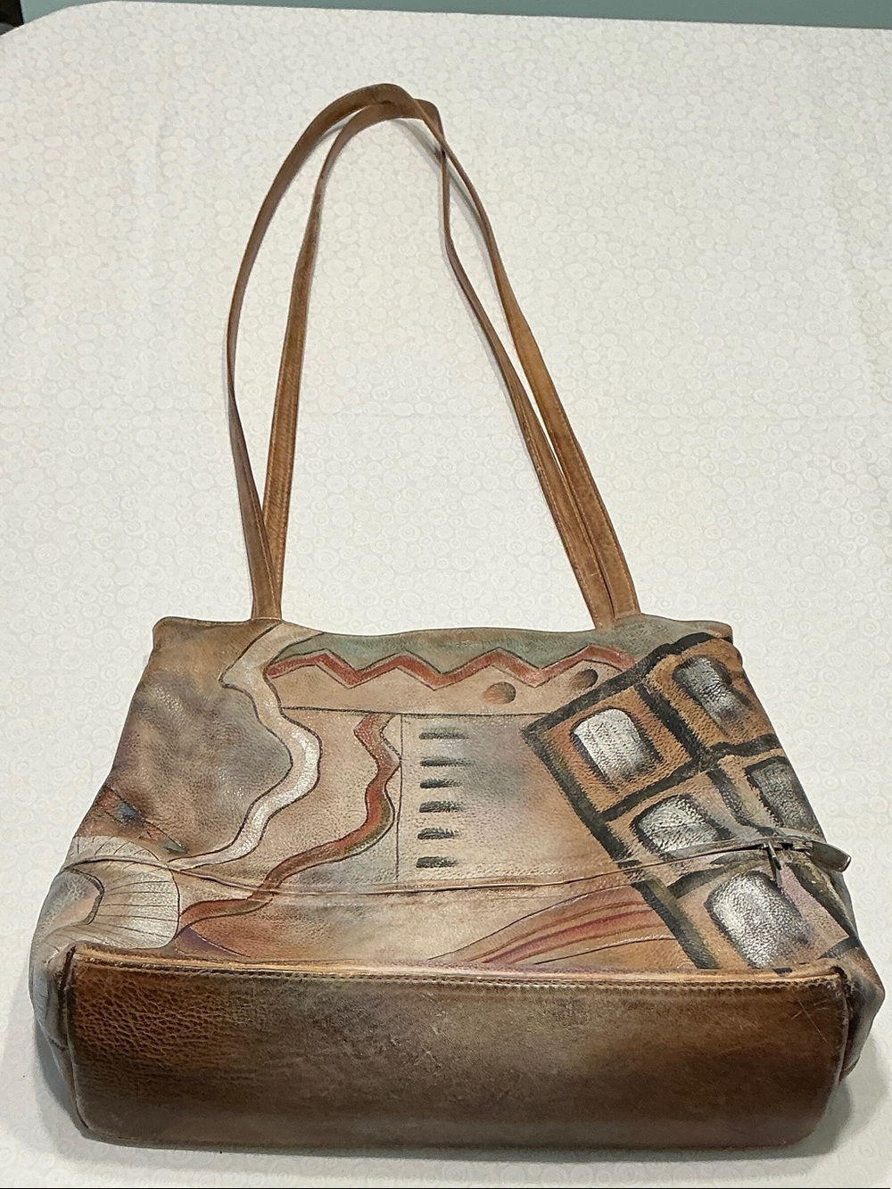 Vintage Anuschka Hand Painted Leather Bag